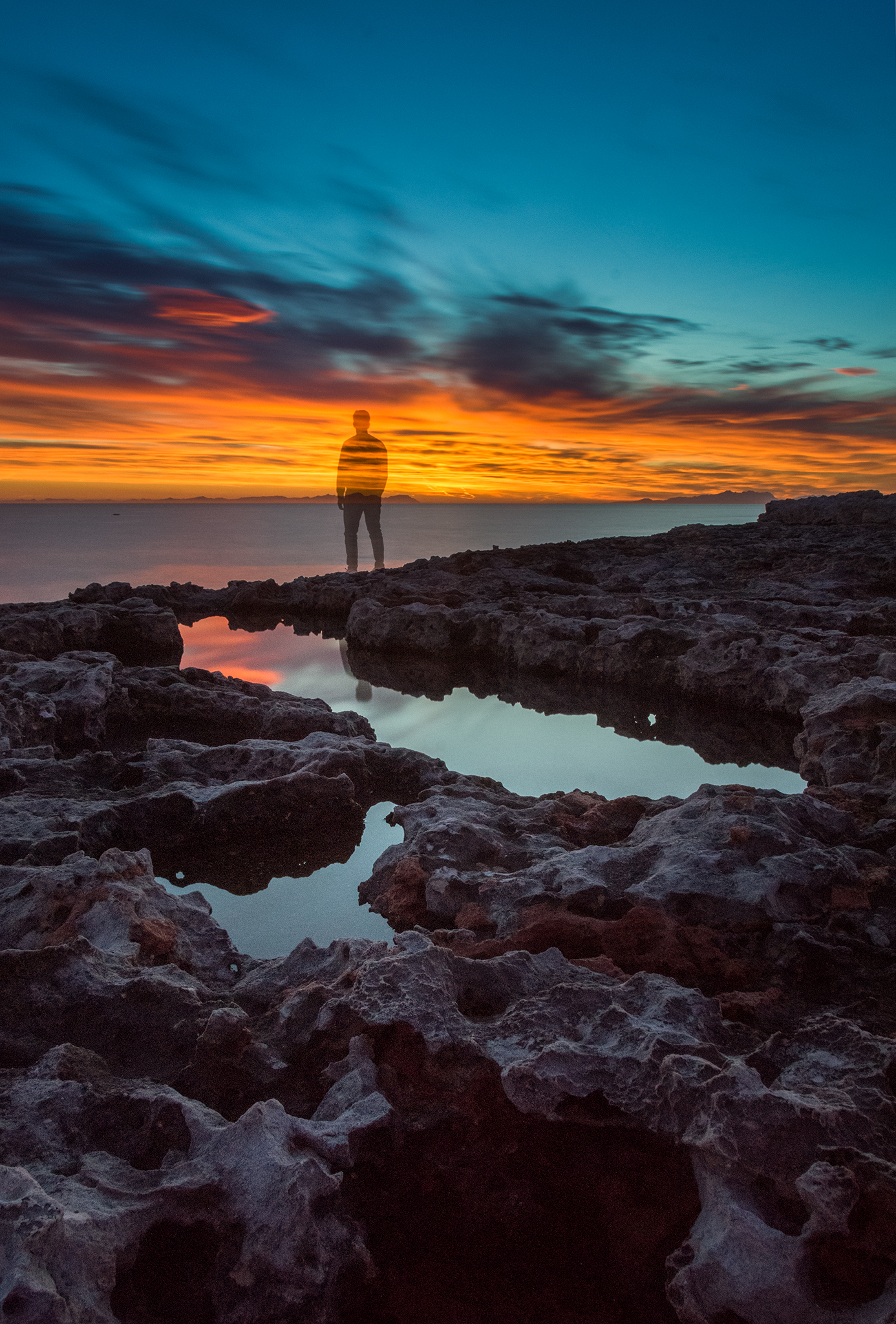 Afterimage at Sunset